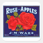 Rose Brand Apples Square Stickers