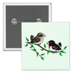 Rose-breasted Grosbeak Couple Button