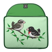 Rose-breasted Grosbeak Couple MacBook Pro Sleeve