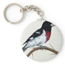 Rose-breasted grosbeak key chains
