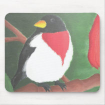 Rose Breasted Grosbeak Mouse Pad