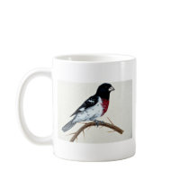 Rose-breasted grosbeak coffee mugs