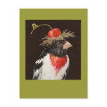 rose-breasted grosbeak postcard