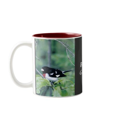 Rose Breasted Gross Beak Coffee Cup Coffee Mug by Russ45