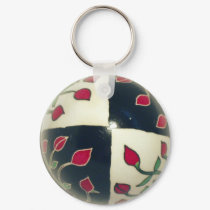 Rose Bud Pysanka Keychain