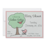 Rose buggy under tree -  baby shower invitation