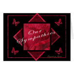 Rose & butterfly sympathy card
