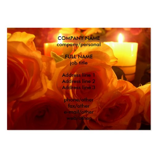 rose candle business card templates