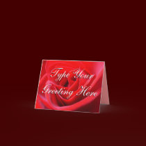 Rose Card Red Rose Custom Greeting Card cards