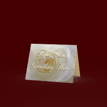 Rose Card White Rose Custom Greeting Card cards