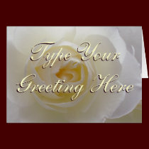 Rose Card White Rose Custom Greeting Card cards