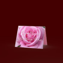 Rose Cards Pink Flowers Custom Greeting Card cards