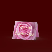 Rose Cards Pink Flowers Personalized Greeting Card cards