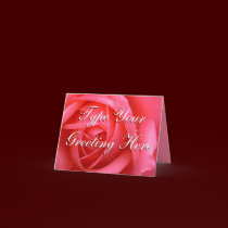 Rose Cards Red Flowers Custom Greeting Card cards