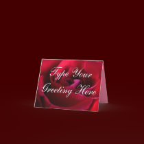 Rose Cards Red Flowers Custom Greeting Card cards