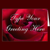 Rose Cards Red Flowers Custom Greeting Card cards