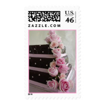 Rose cascade wedding cake postage