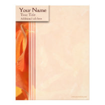 Rose Close Up Custom Letterhead