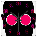 Rose Colored Glasses Square Wallclocks