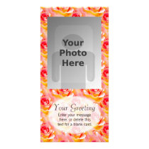 Rose Cup Vertical PhotoCard Template Picture Card