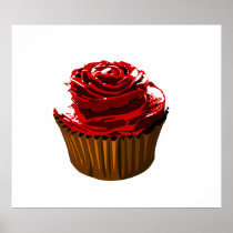 Rose cupcake poster