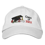 Rose & Diploma Grad - Customize embroideredhat