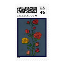 Rose Drawing Postage Stamps stamps