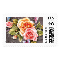 Rose Elegance - Postage Stamp