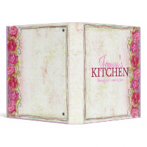 Rose Embroidary Recipe Binder
