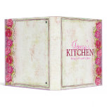 Rose Embroidary Recipe Binder