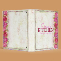 Rose Embroidary Recipe Binder binders