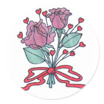 Rose Envelope Seals stickers