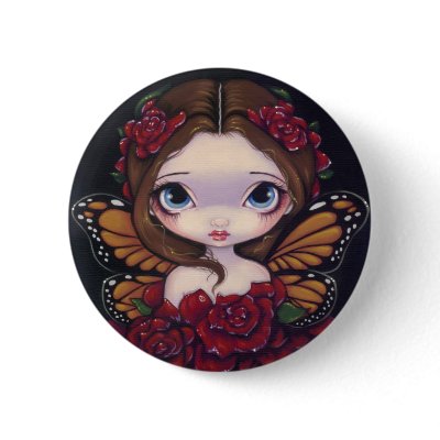 "Rose Fairy" Button by strangeling