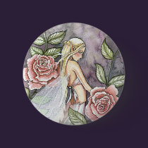 Rose Fairy Pin, Button by Molly Harrison buttons