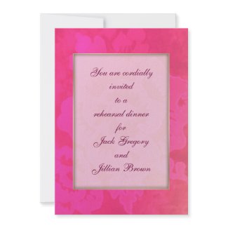 Rose Fantasy rehearsal dinner invitation