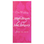 Rose Fantasy Wedding Program Rack Cards