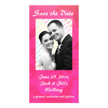Rose Fantasy WEDDING Save The Date Personalized Photo Card