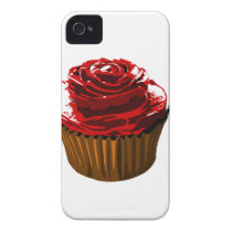 Rose floral design cupcake iphone4/4S case Iphone 4 Covers