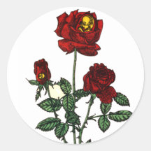 Rose for Life Round Stickers