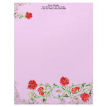 Rose Frame Letterhead by funny_tshirt Rose Frame Letterhead