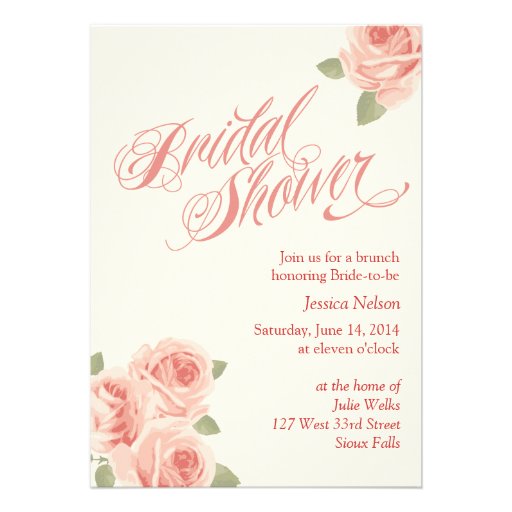Rose Garden Bridal Shower Invitation
