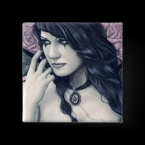 Rose Garden button by elvenstarart Rose Garden button