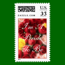 Rose Garden: I'm A Bride to Be postage by bridalbydesign Rose Garden: I'm A Bride to Be postage