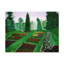 Rose Garden, Portland, Oregon watercolor painting postcards
