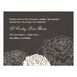 Rose Garden Reception Card - Charcoal Announcement