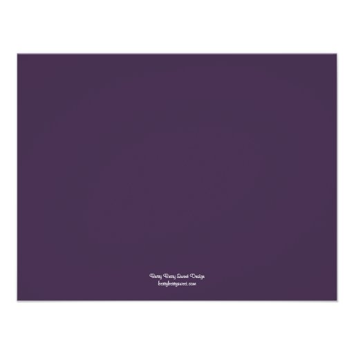 Rose Garden Reception Card - Purple Announcement