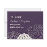 Rose Garden Save The Date Card - Purple Announcement