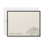 Rose Garden Thank You Card - Charcoal Personalized Announcements