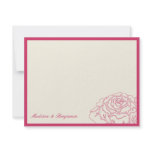 Rose Garden Thank You Card - Pink Personalized Announcement