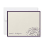 Rose Garden Thank You Card - Purple Custom Announcements